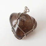 Smoky Quartz Pendant | 925 Silver Wire Wrapped Pendant | Natural Tumbled Smoky Quartz 3