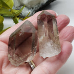  Smoky Quartz Points (Pair) | Clear Crystal Points | Italy | SO24 