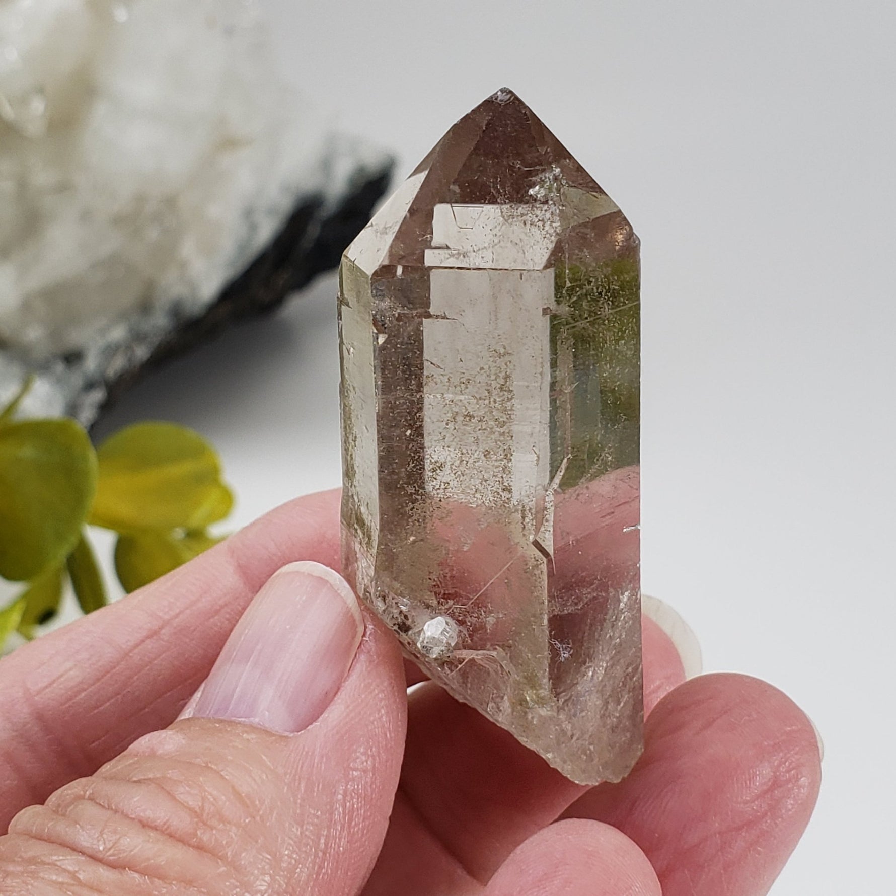  Smoky Quartz Points (Pair) | Clear Crystal Points | Italy | SO24 4