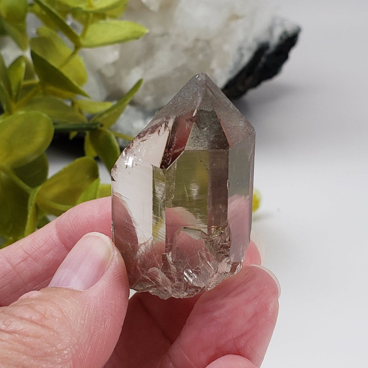  Smoky Quartz Points (Pair) | Clear Crystal Points | Italy | SO24 6