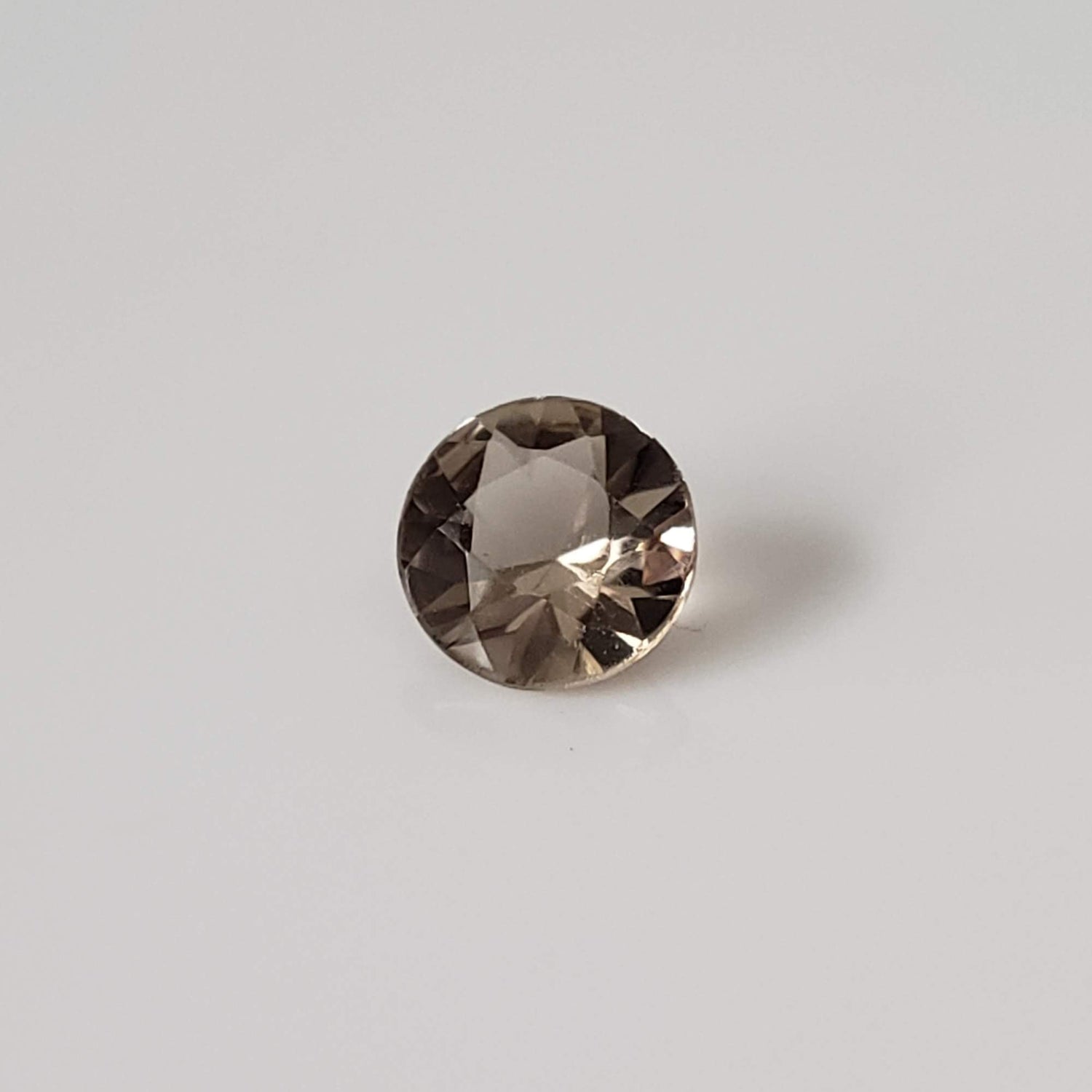  Smoky Quartz | Round Diamond Cut | 6 mm 