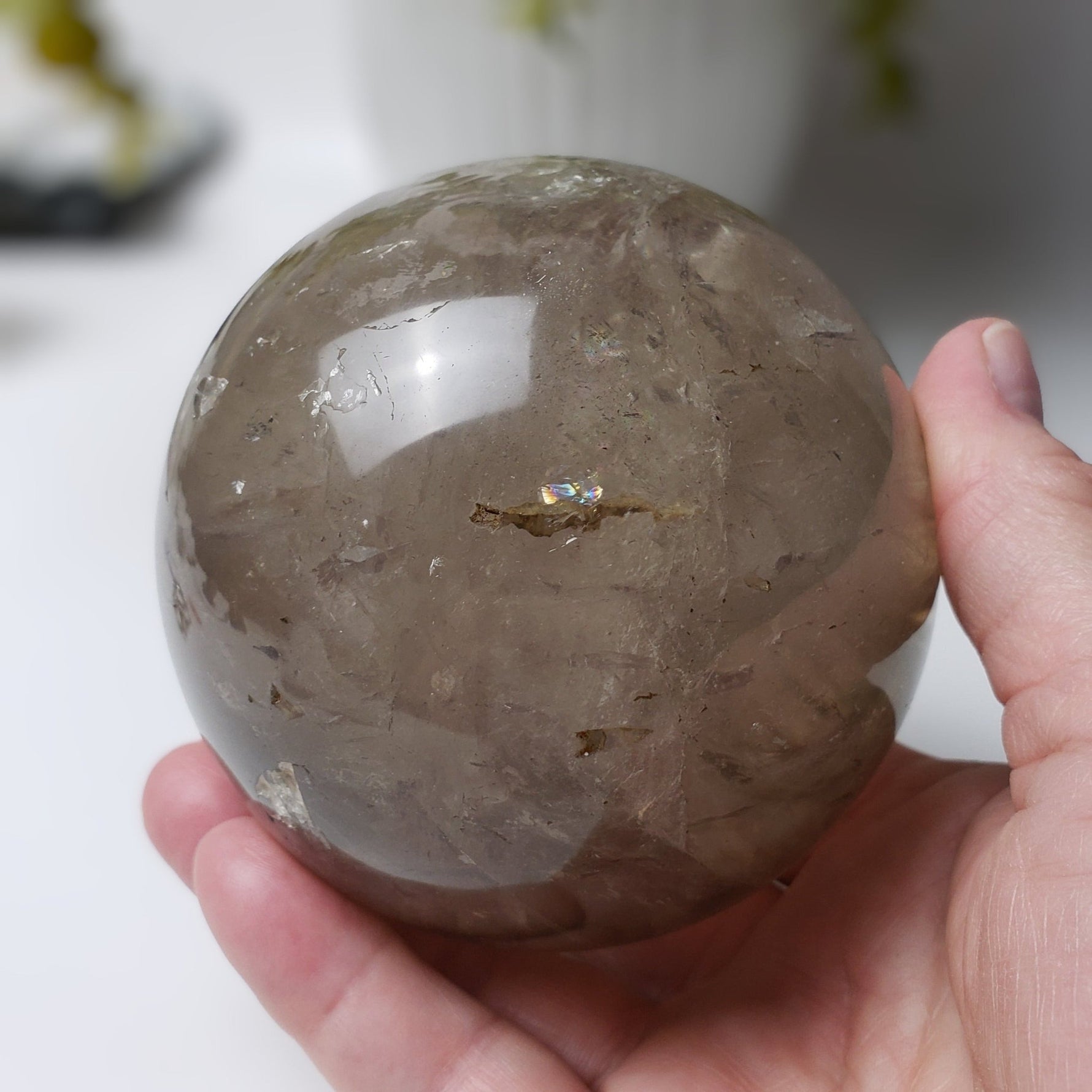  Smoky Quartz Sphere | 101 mm 4 inches | 1270 Grams | Brazil 5