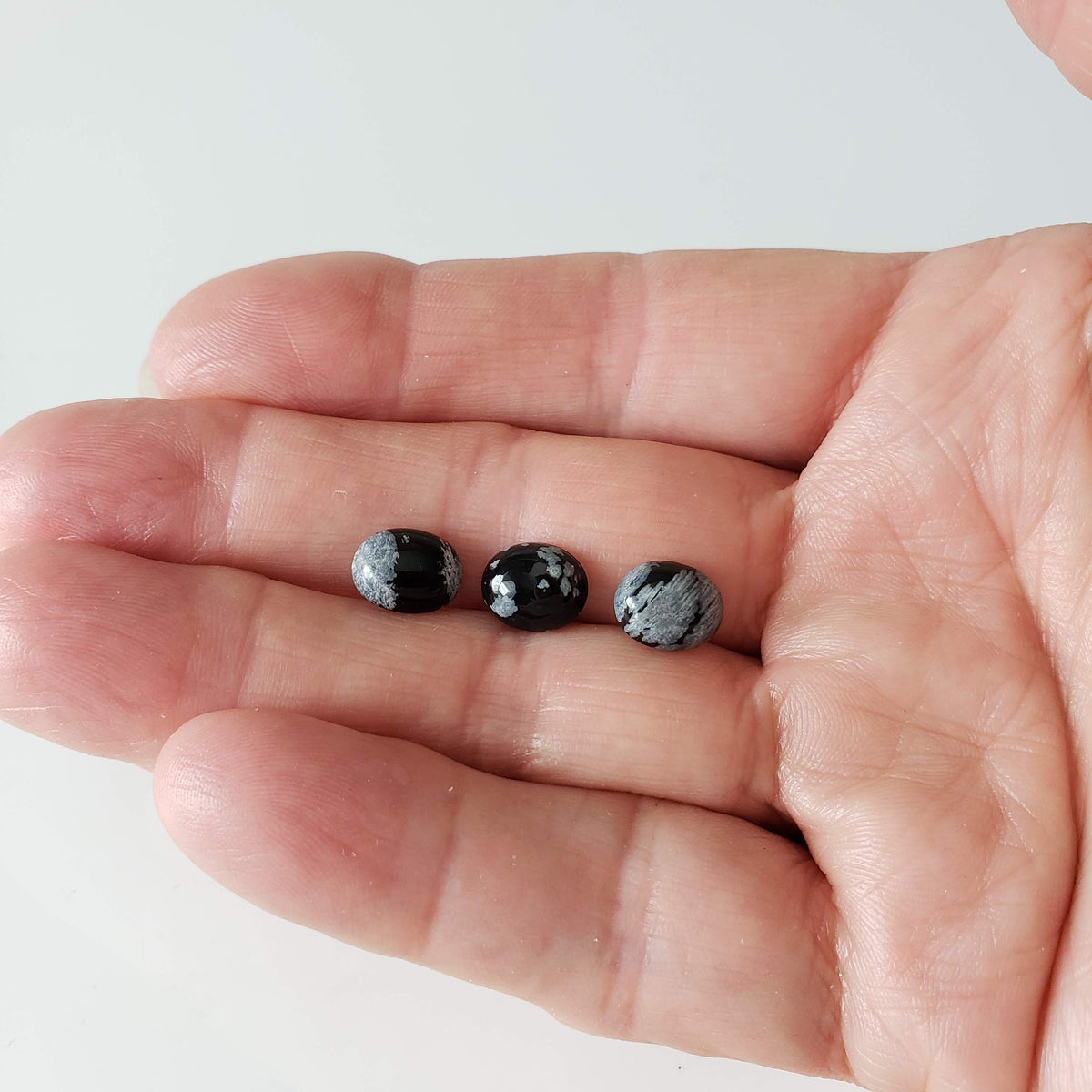 Snowflake Obsidian | 10 Piece Gemstone Lot | Oval Cabochon | 21.1tcw 7