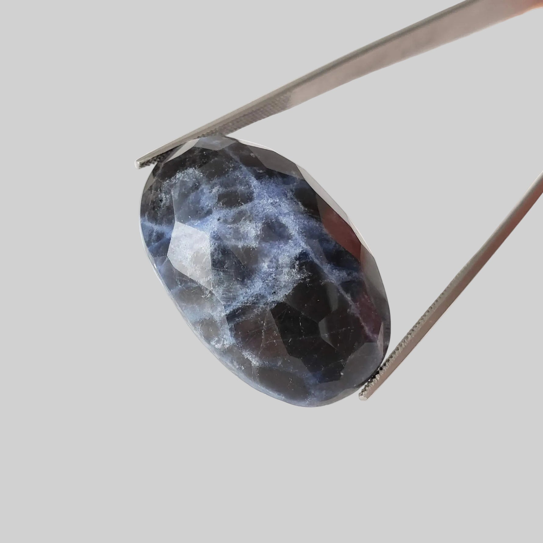Sodalite | Oval Facet Cabochon | Navy Blue | 28x18mm 24.9ct | Canada 1