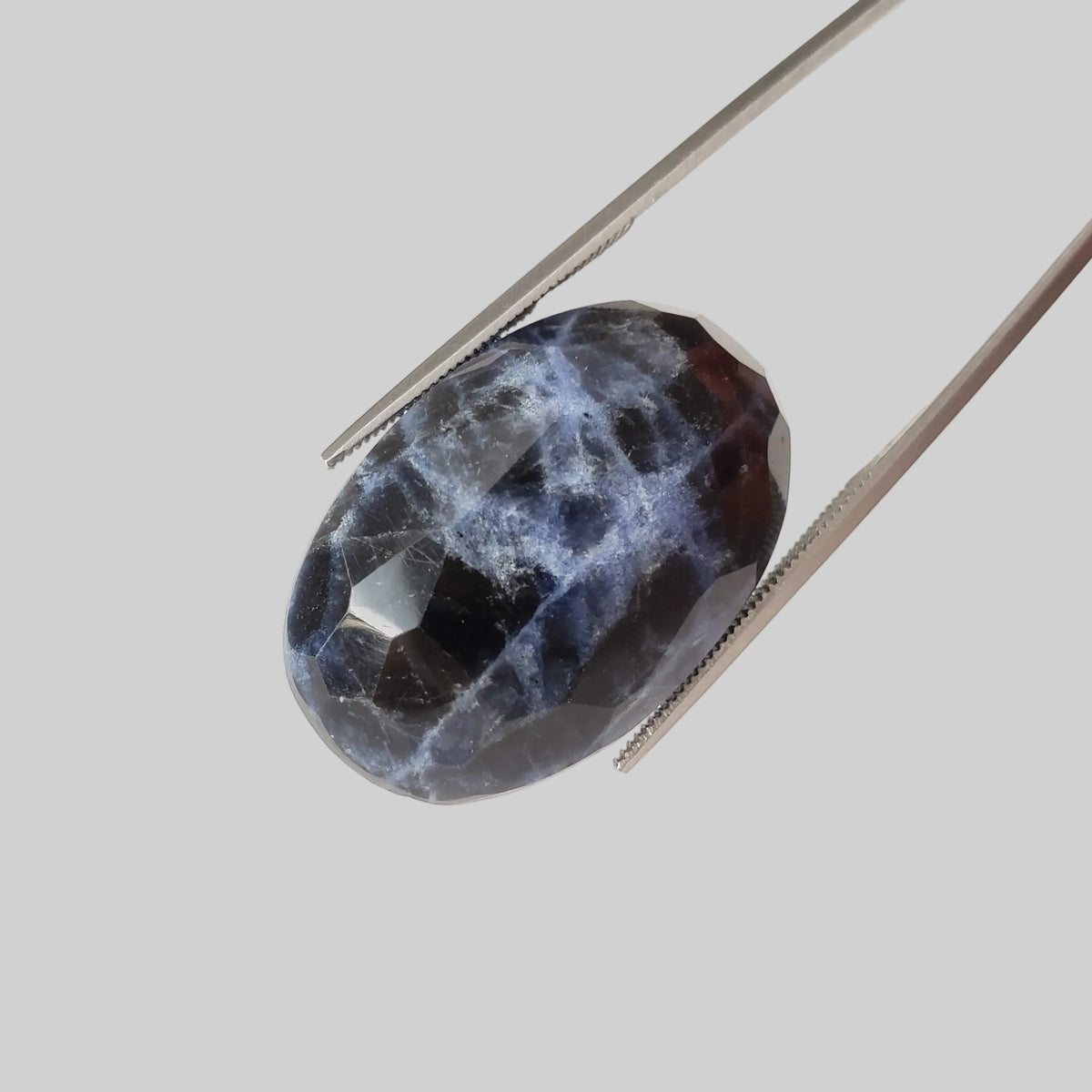 Sodalite | Oval Facet Cabochon | Navy Blue | 28x18mm 24.9ct | Canada 0