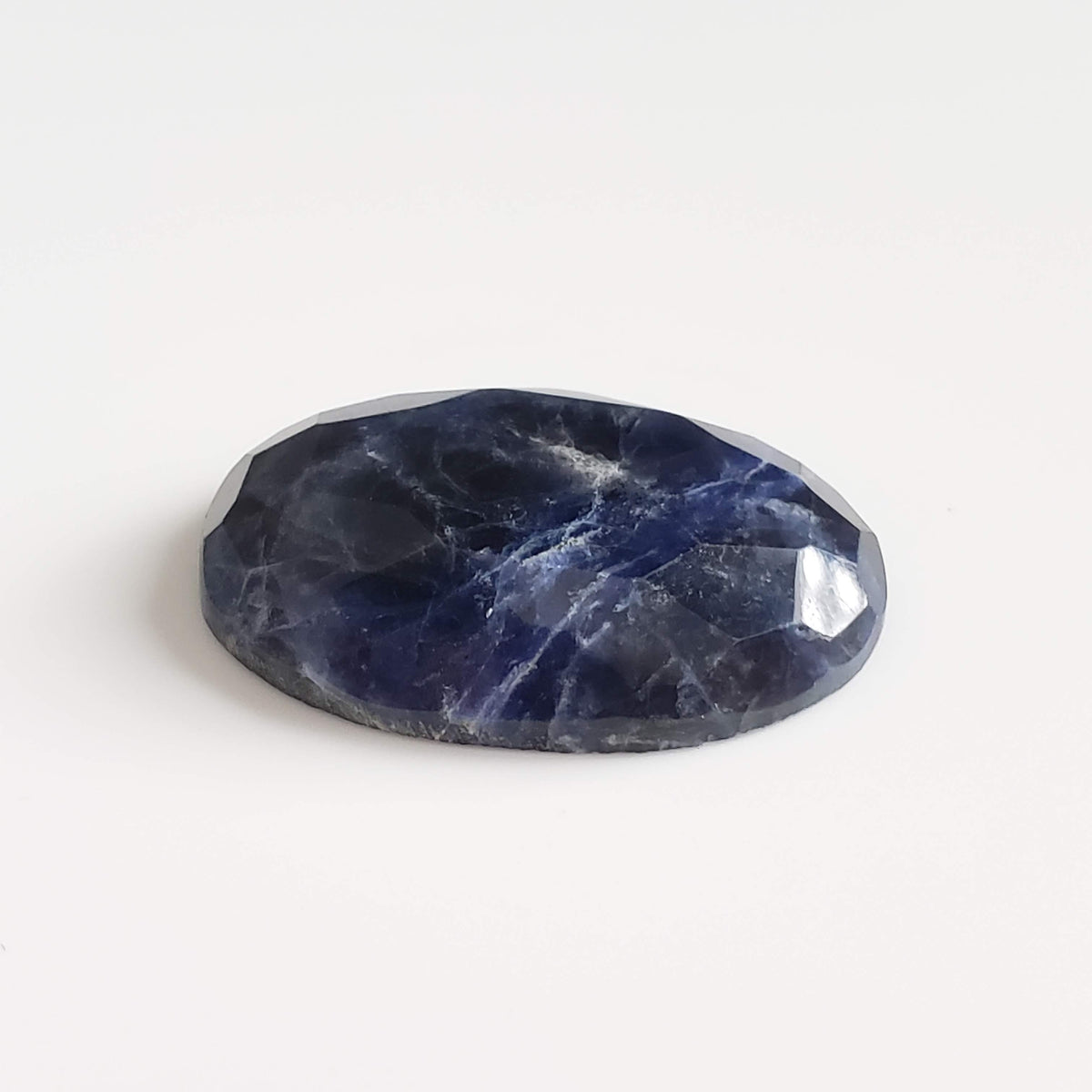  Sodalite | Oval Facet Cabochon | Navy Blue | 29x20.5mm 27ct | Canada 4
