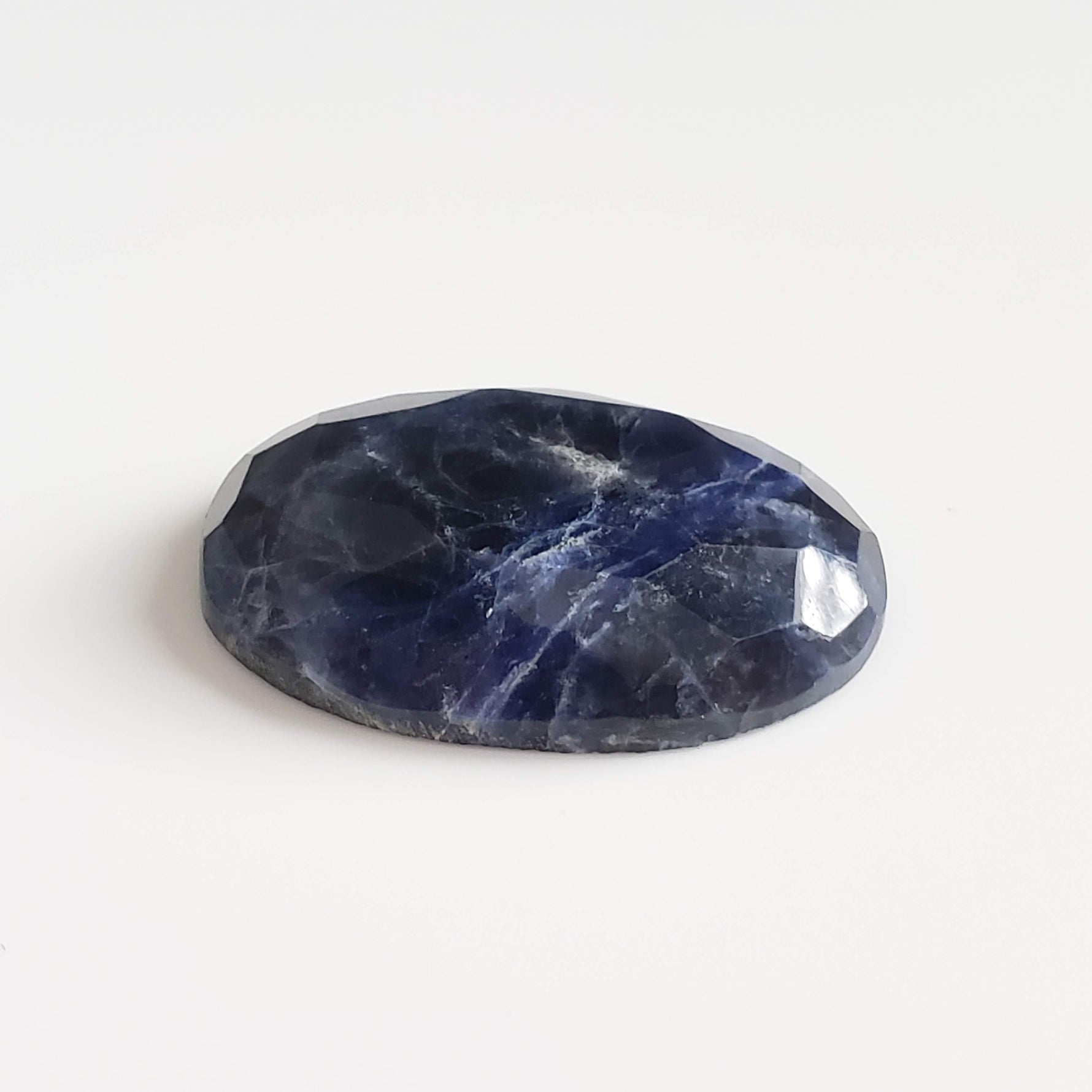  Sodalite | Oval Facet Cabochon | Navy Blue | 29x20.5mm 27ct | Canada 4