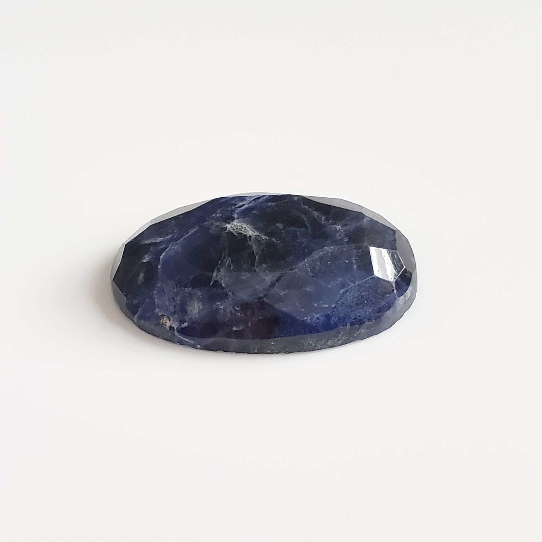  Sodalite | Oval Facet Cabochon | Navy Blue | 29x20.5mm 27ct | Canada 5