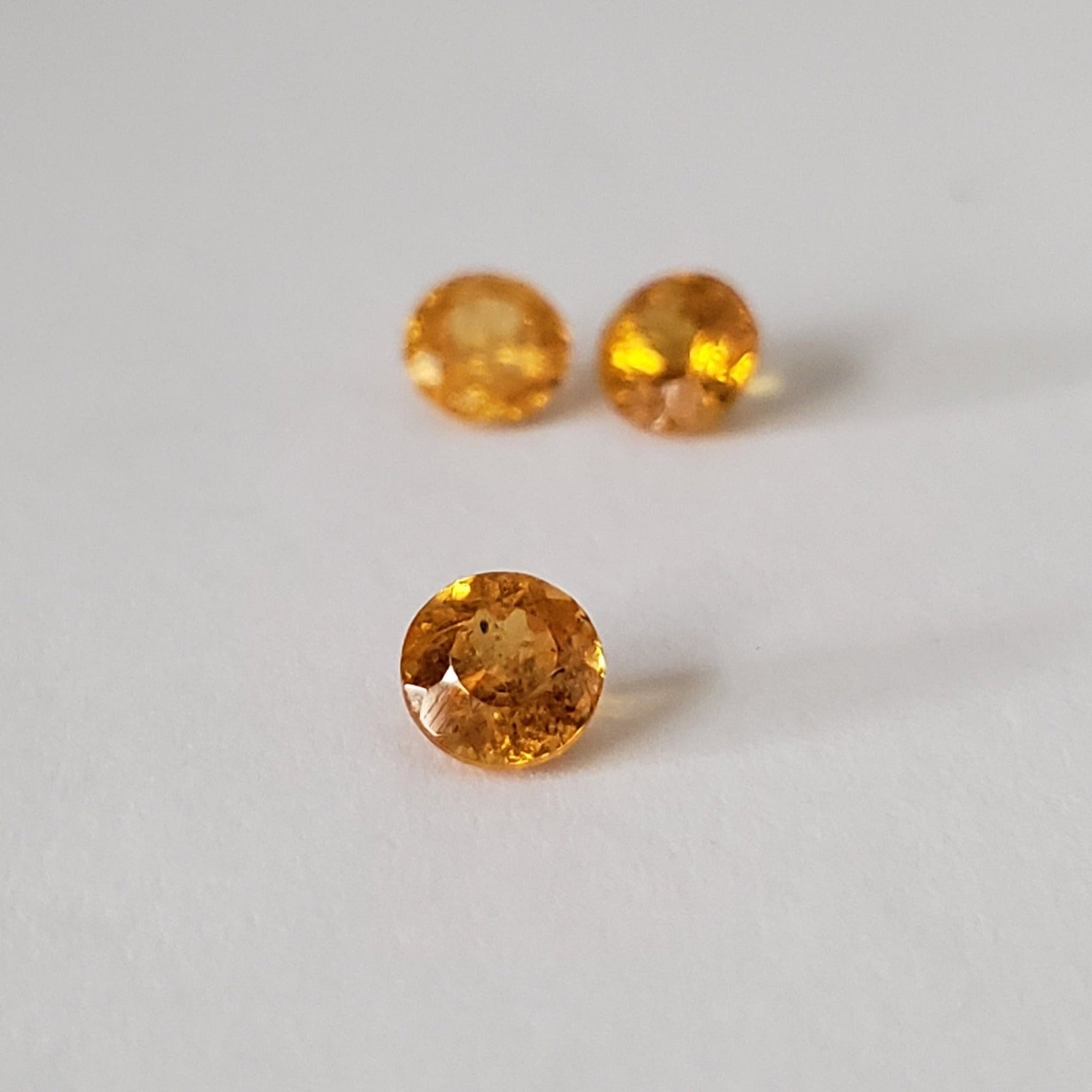  Spessartite Garnet | 3 piece Lot | Round Cut | 4.8mm 4