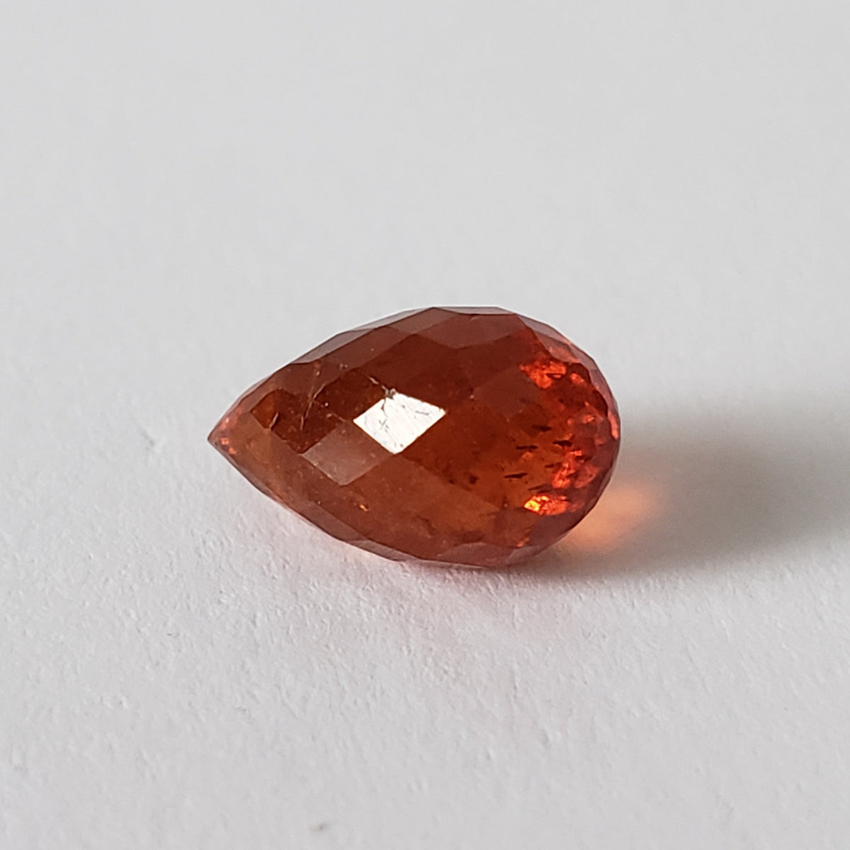  Spessartite Garnet | Briolette | Orange Red | 10x6mm 3.4ct 4