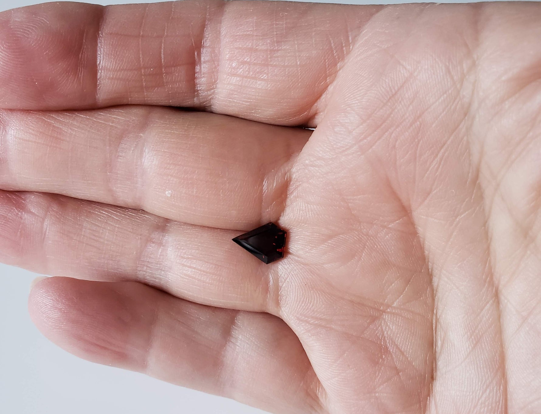  Spessartite Garnet | Kite Shape Cut | Dark Red Orange | 7.5x9.7mm 2.3ct 6