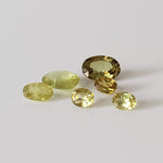  Sphene | 6 Piece Gemstone Lot | Oval Cut | Yellow | 3.7x3.0-7.0x4.7mm 2.15tcw 