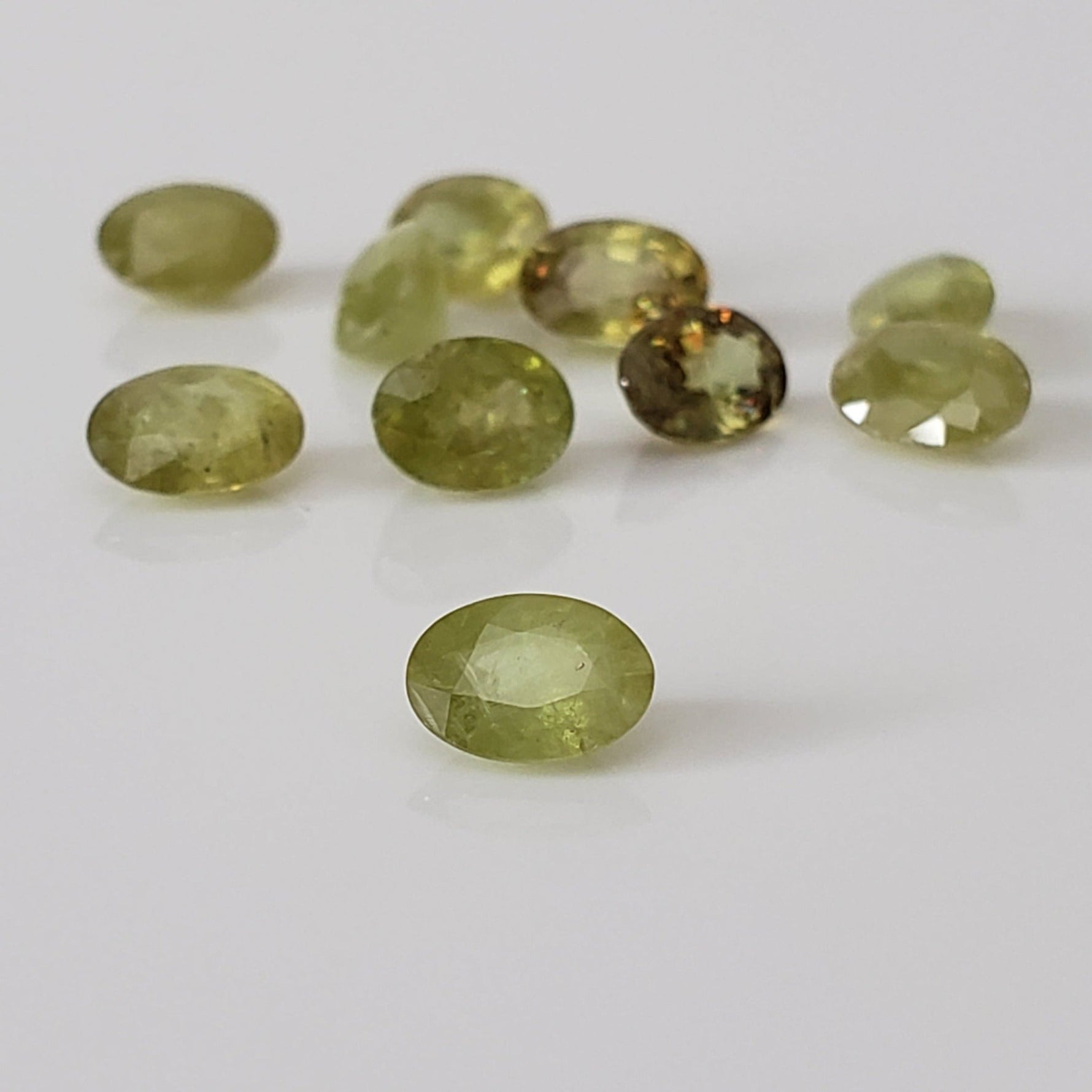  Sphene | Oval Cut | Lime Green | 7x5mm 3