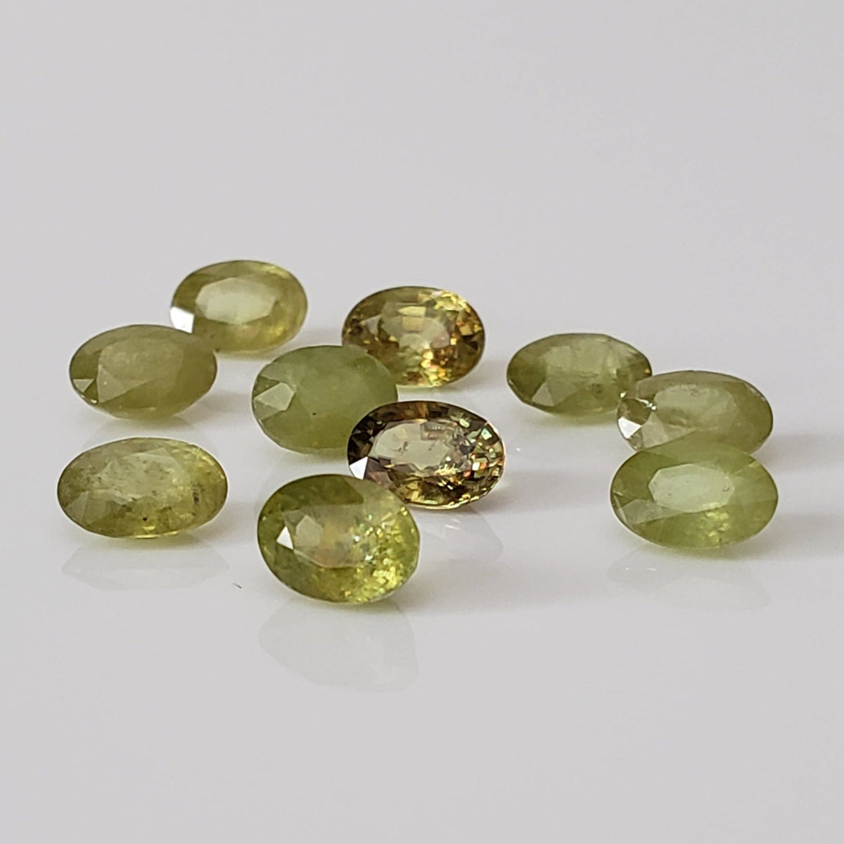  Sphene | Oval Cut | Lime Green | 7x5mm 4