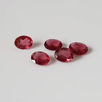  Spinel | 5 Piece Lot | Oval Cut | Red | 0.77tcw 