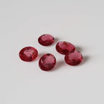  Spinel | 5 Piece Lot | Oval Cut | Red | 0.77tcw 1