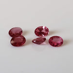  Spinel | 5 Piece Lot | Oval Cut | Red | 0.83tcw 2
