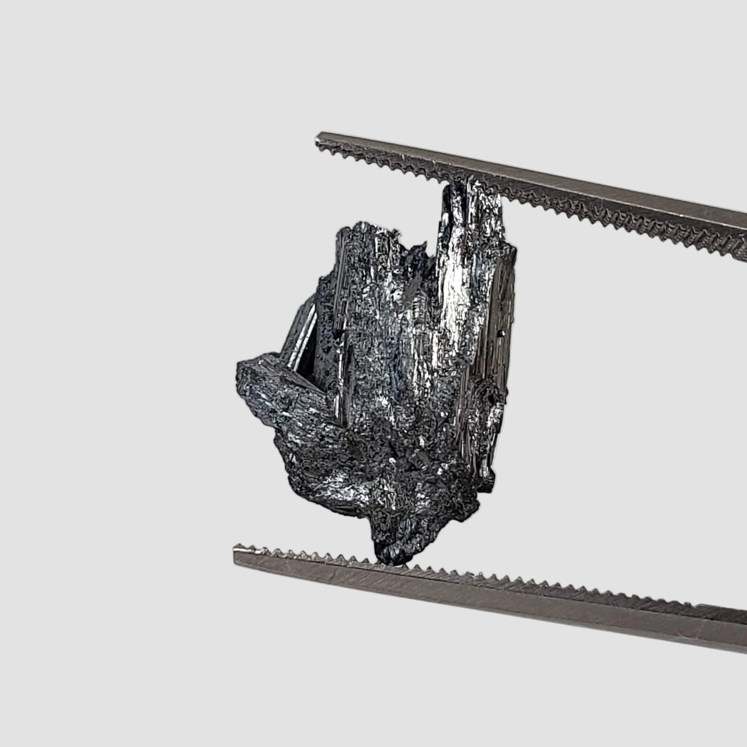  Stibnite Crystal Spray | Shiny Metallic Mineral | 1.49 Gr | Xikuangshan Mine, China 