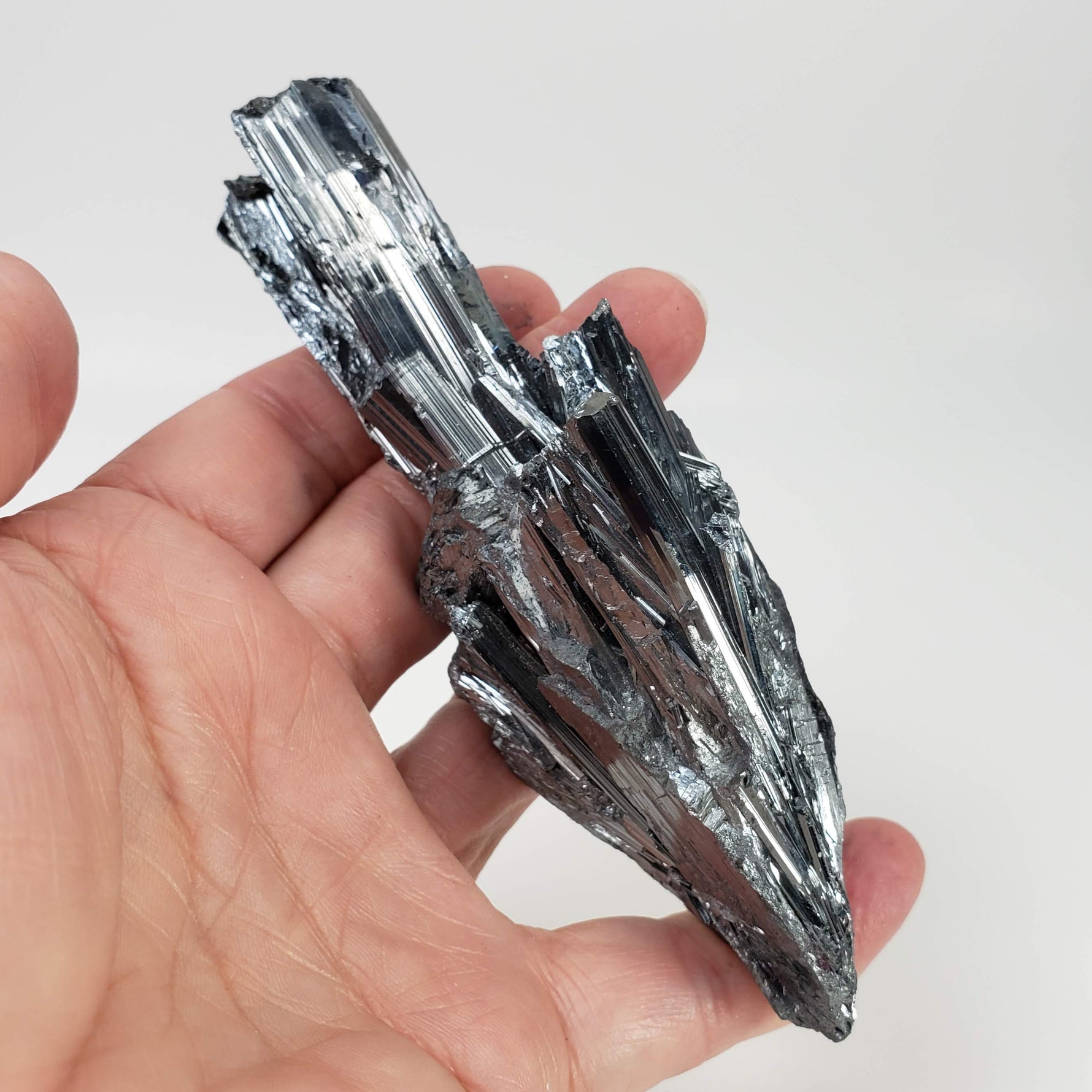  Stibnite Crystal Spray | Shiny Metallic Mineral | 271 Gr | Xikuangshan Mine, China 4