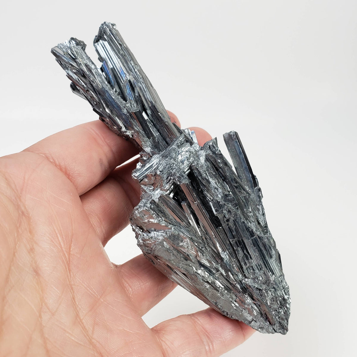  Stibnite Crystal Spray | Shiny Metallic Mineral | 271 Gr | Xikuangshan Mine, China 3