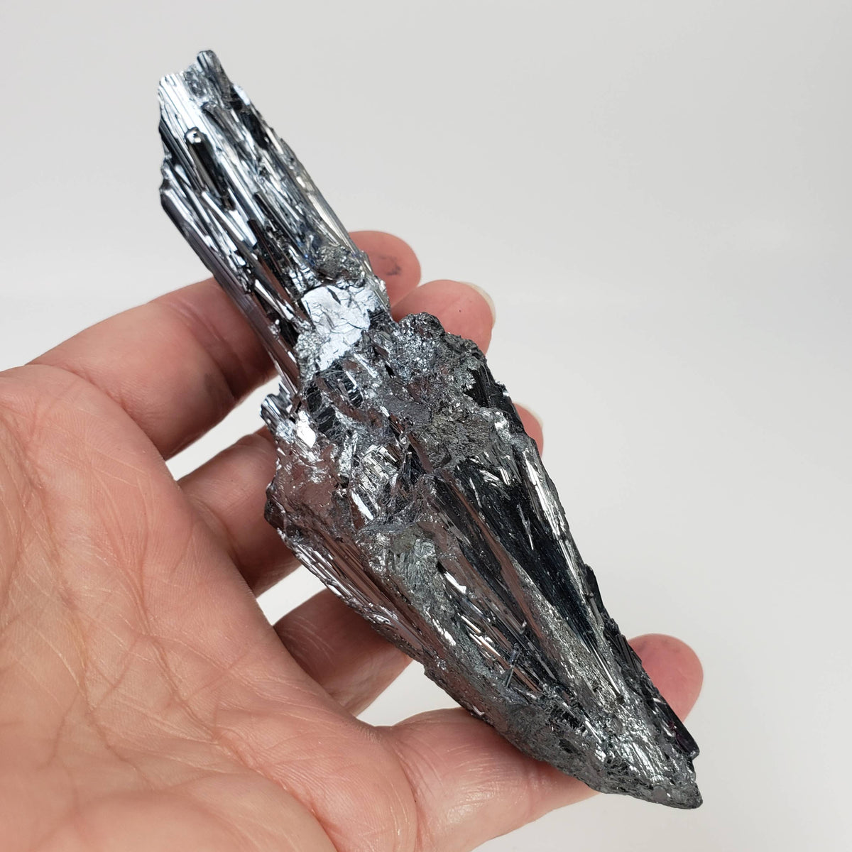  Stibnite Crystal Spray | Shiny Metallic Mineral | 271 Gr | Xikuangshan Mine, China 5