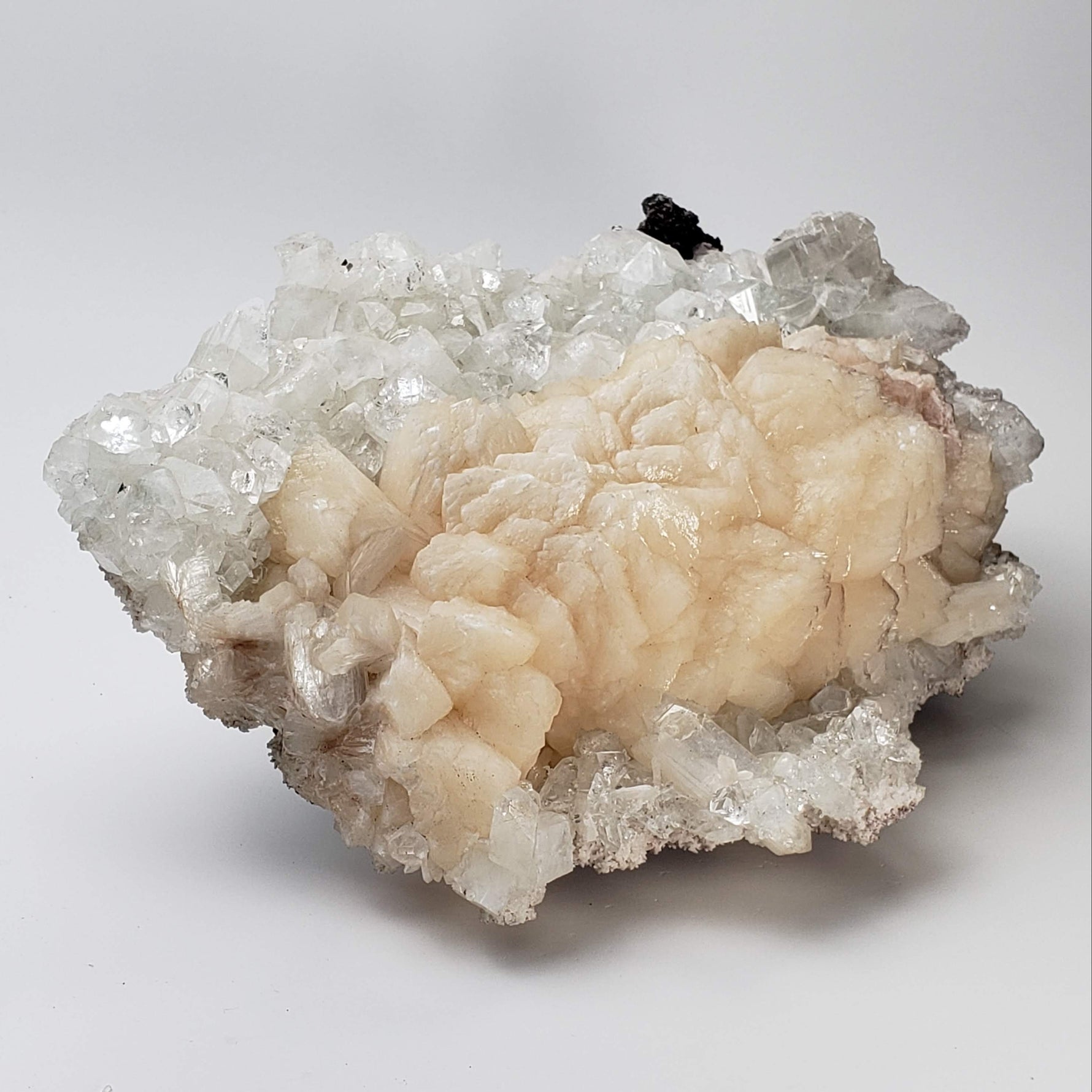  Stilbite Flower on Apophyllite Crystal Bed | 3.73 KG | Jalgaon, India 7