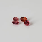  Sunset Sapphire | 4 Piece Lot | Oval Cut | 3.6-4.0x2.8-2.9mm 0.85tcw 