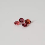  Sunset Sapphire | 4 Piece Lot | Oval Cut | 3.6-4.0x2.8-2.9mm 0.85tcw 1