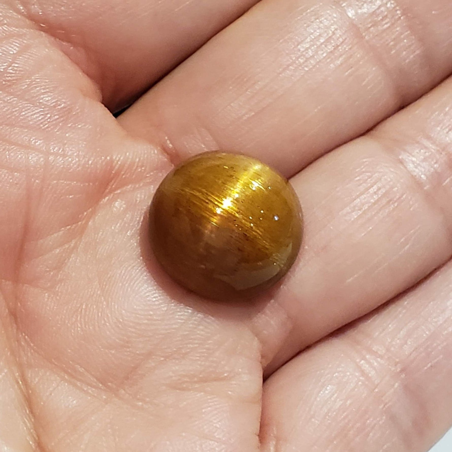  Sunstone | Round Cabochon | Honey Brown | 16.9mm 21.65ct 4