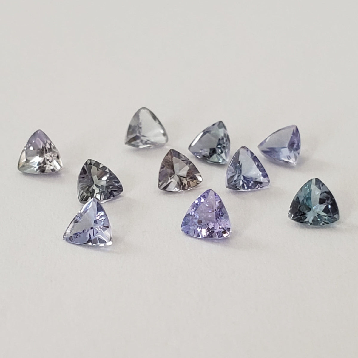  Tanzanite | 10 Piece Gemstone Lot | Trilliant Cut | 1.7tcw 1