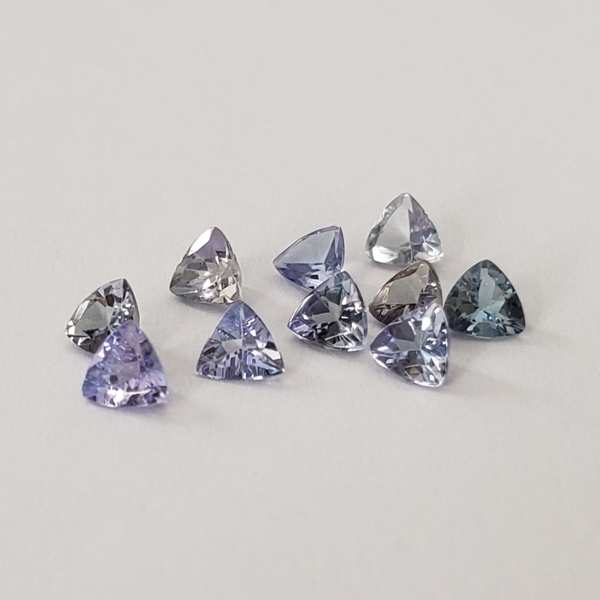  Tanzanite | 10 Piece Gemstone Lot | Trilliant Cut | 1.7tcw 