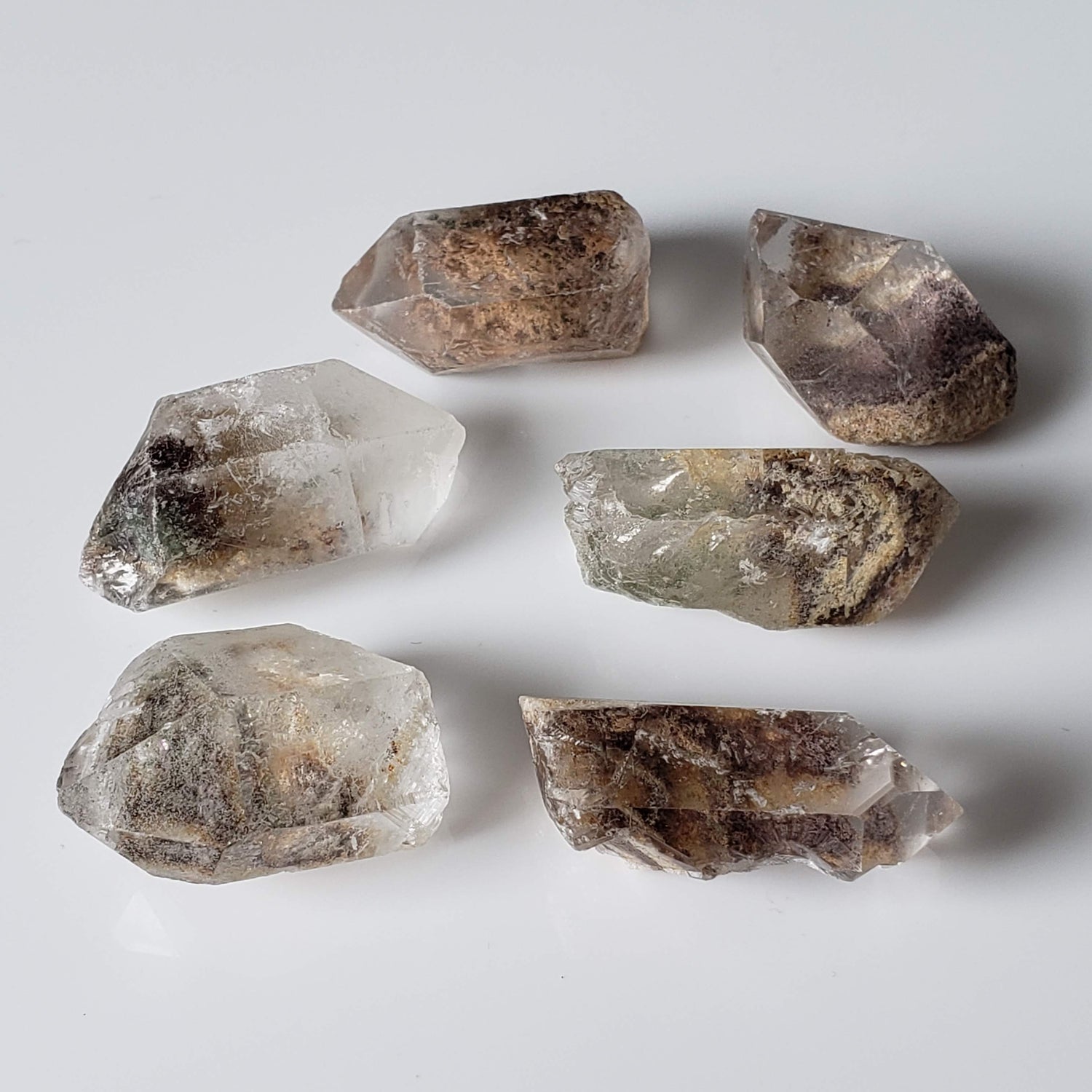  Terminated Quartz Point | 6 Piece Lot | Natural Raw Quartz Points | 24-30 mm | Brazil 