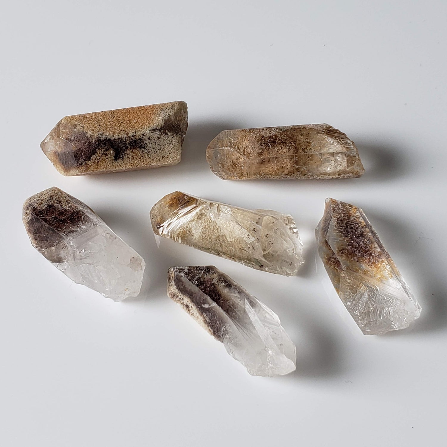  Terminated Quartz Point | 6 Piece Lot | Natural Raw Quartz Points | 31-34 mm | Brazil 