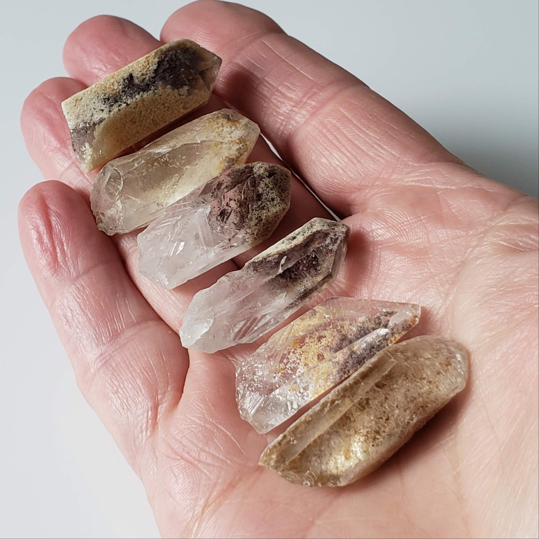  Terminated Quartz Point | 6 Piece Lot | Natural Raw Quartz Points | 31-34 mm | Brazil 7