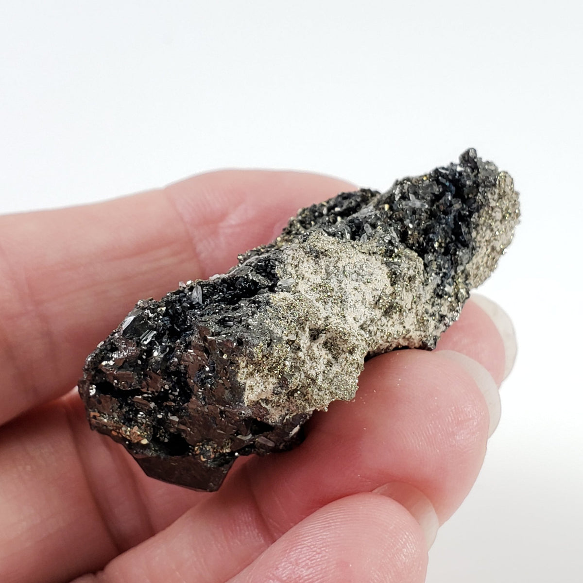  Tetrahedrite, Pyrite, Calcite and Quartz Cluster | 38.71 Grams | Lima Peru 3