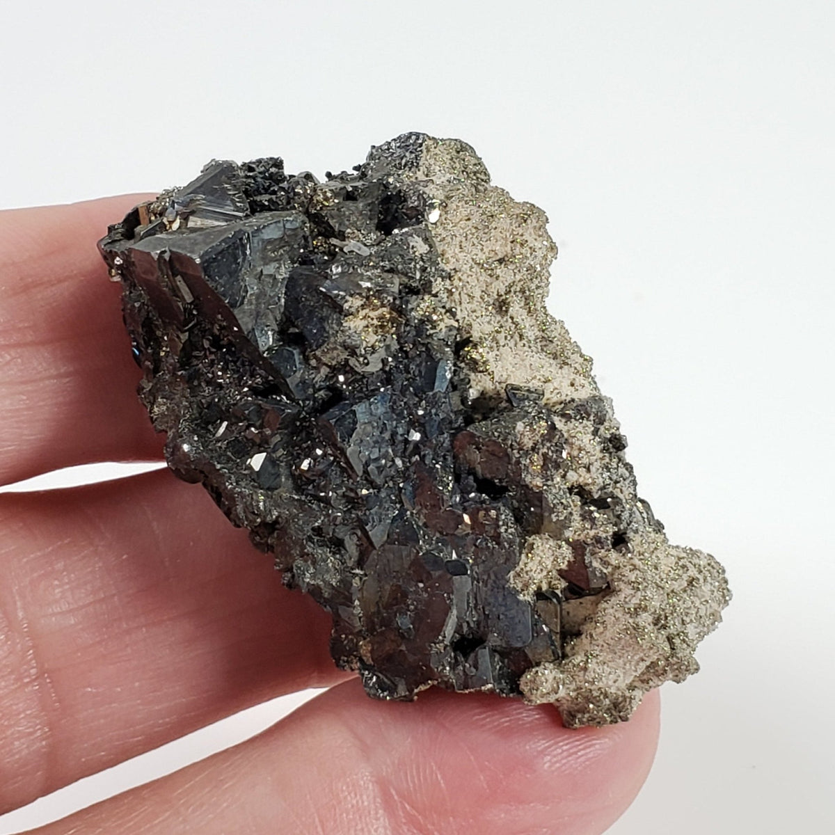  Tetrahedrite, Pyrite, Calcite and Quartz Cluster | 38.71 Grams | Lima Peru 5