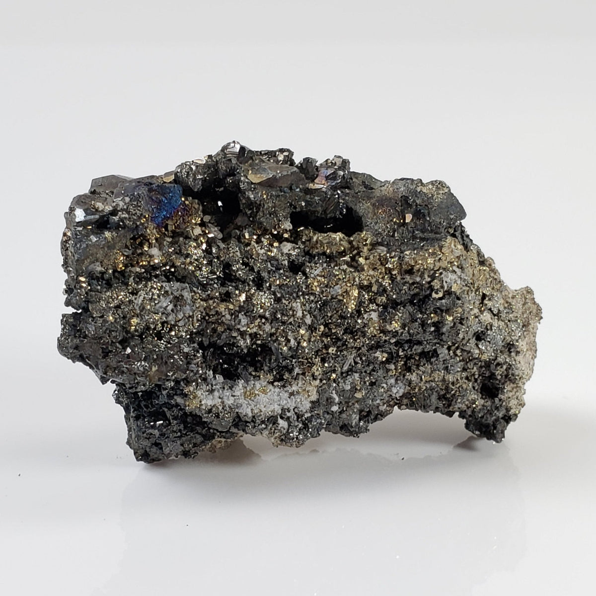  Tetrahedrite, Pyrite, Calcite and Quartz Cluster | 38.71 Grams | Lima Peru 