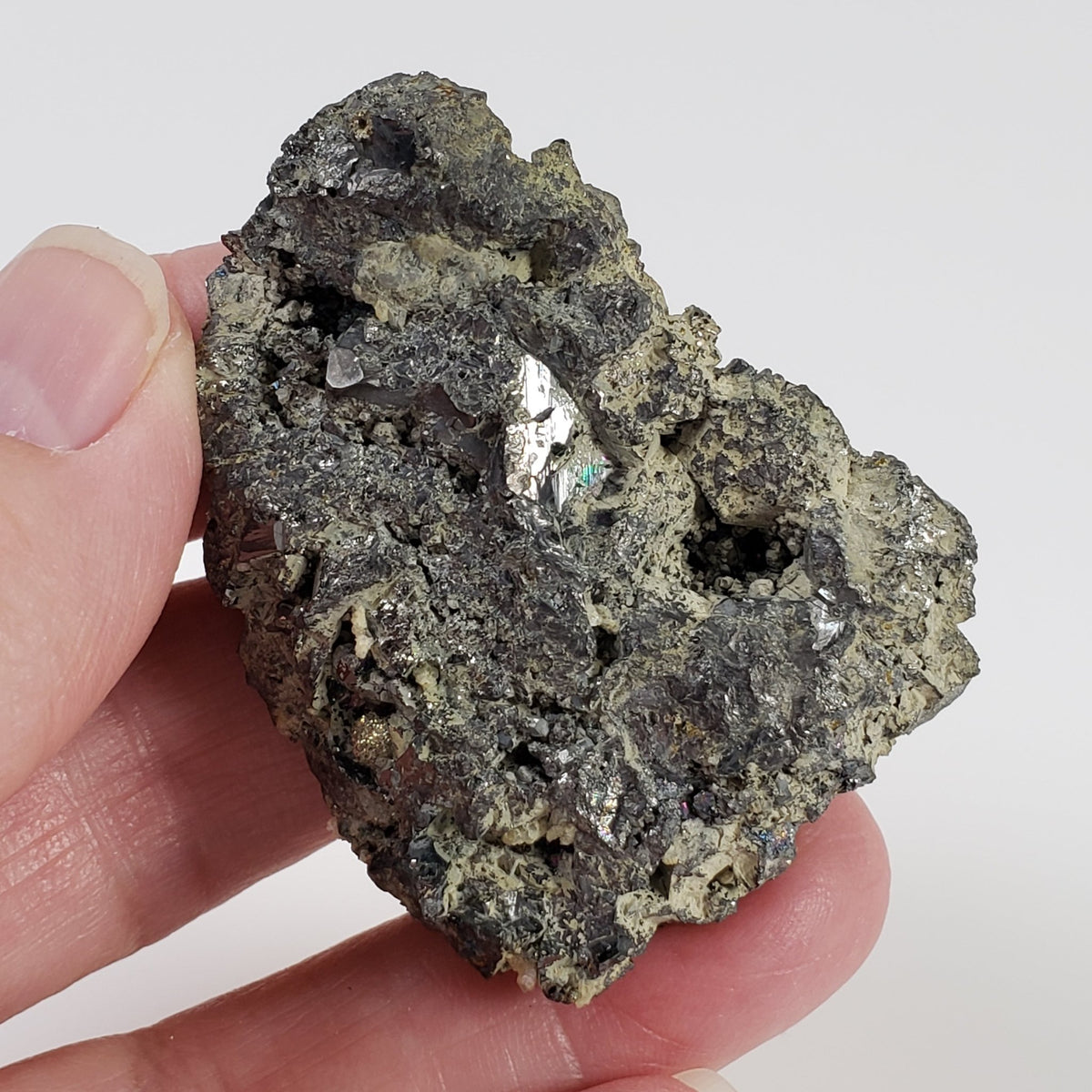  Tetrahedrite, Pyrite, Calcite and Quartz Cluster | 65.65 Grams | Lima Peru 5