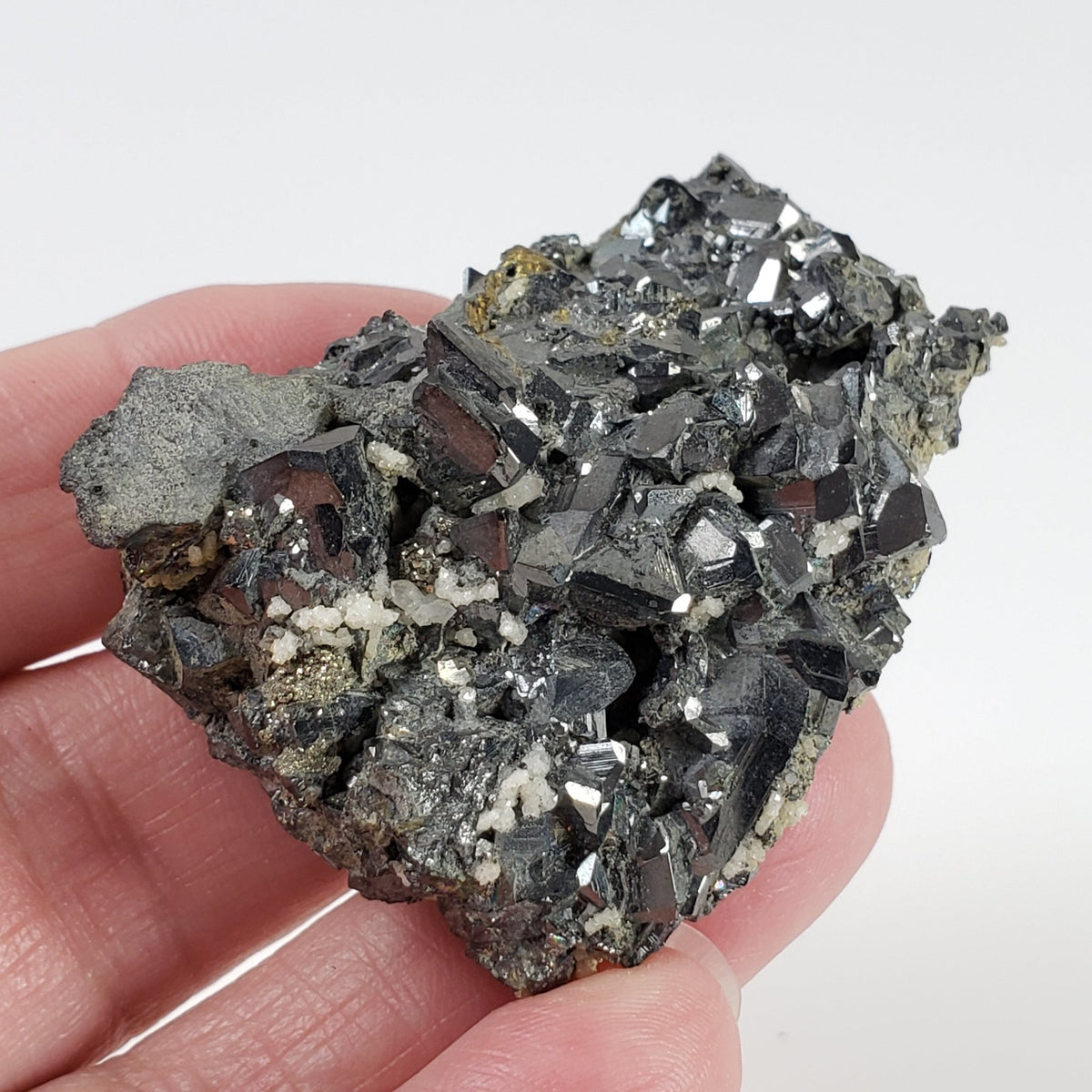  Tetrahedrite, Pyrite, Calcite and Quartz Cluster | 65.65 Grams | Lima Peru 4