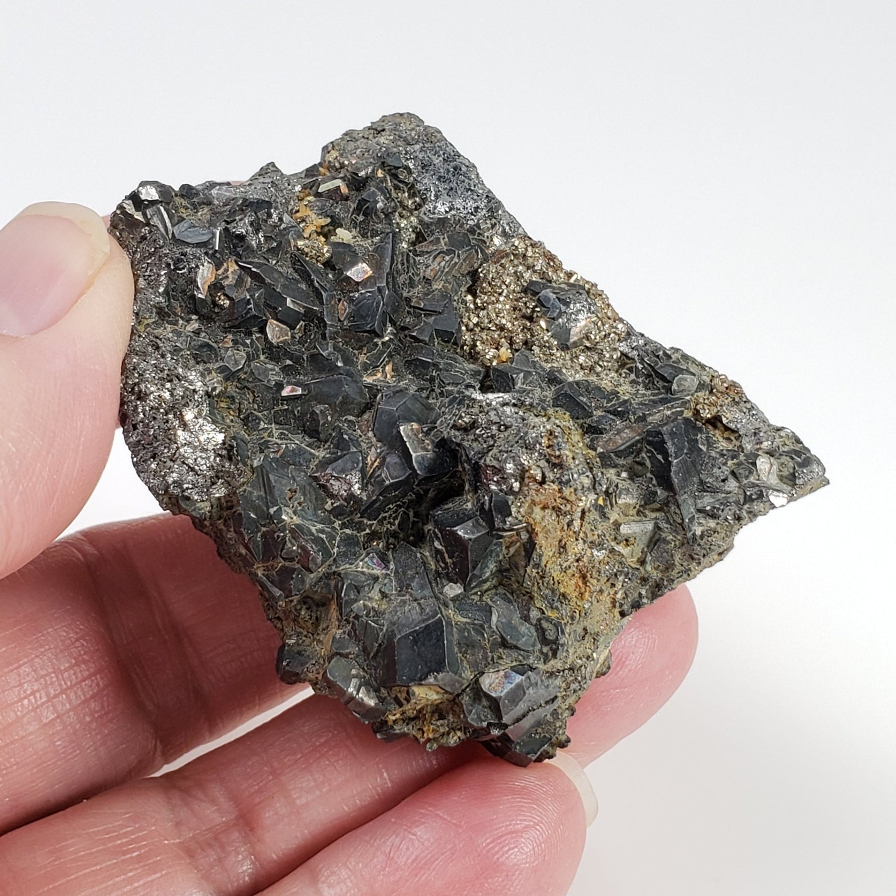  Tetrahedrite, Pyrite, Calcite and Quartz Crystal Cluster | 121.6 Grams | Lima Peru 3