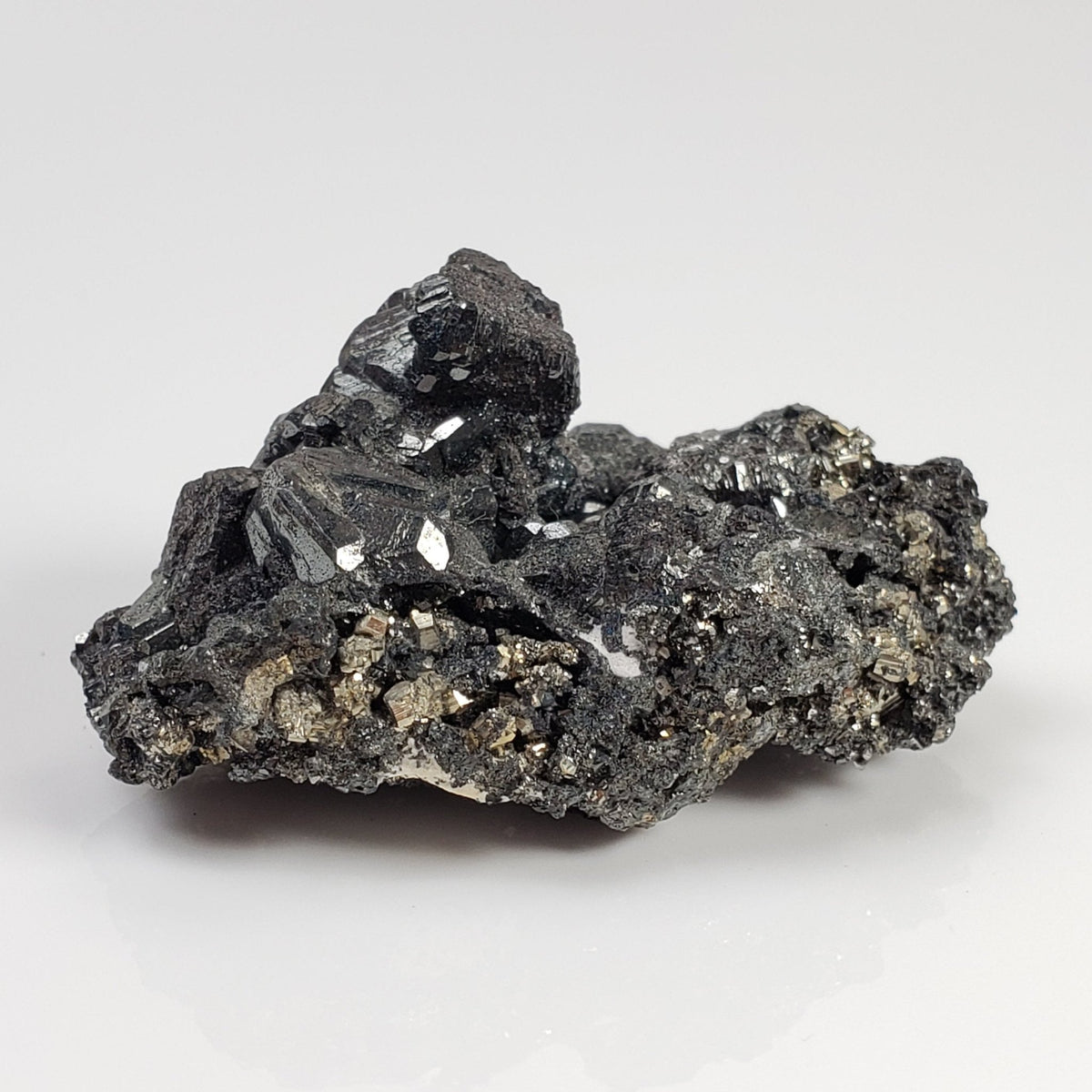  Tetrahedrite, Pyrite, Calcite and Quartz Crystal Cluster | 42.21 Grams | Lima Peru 