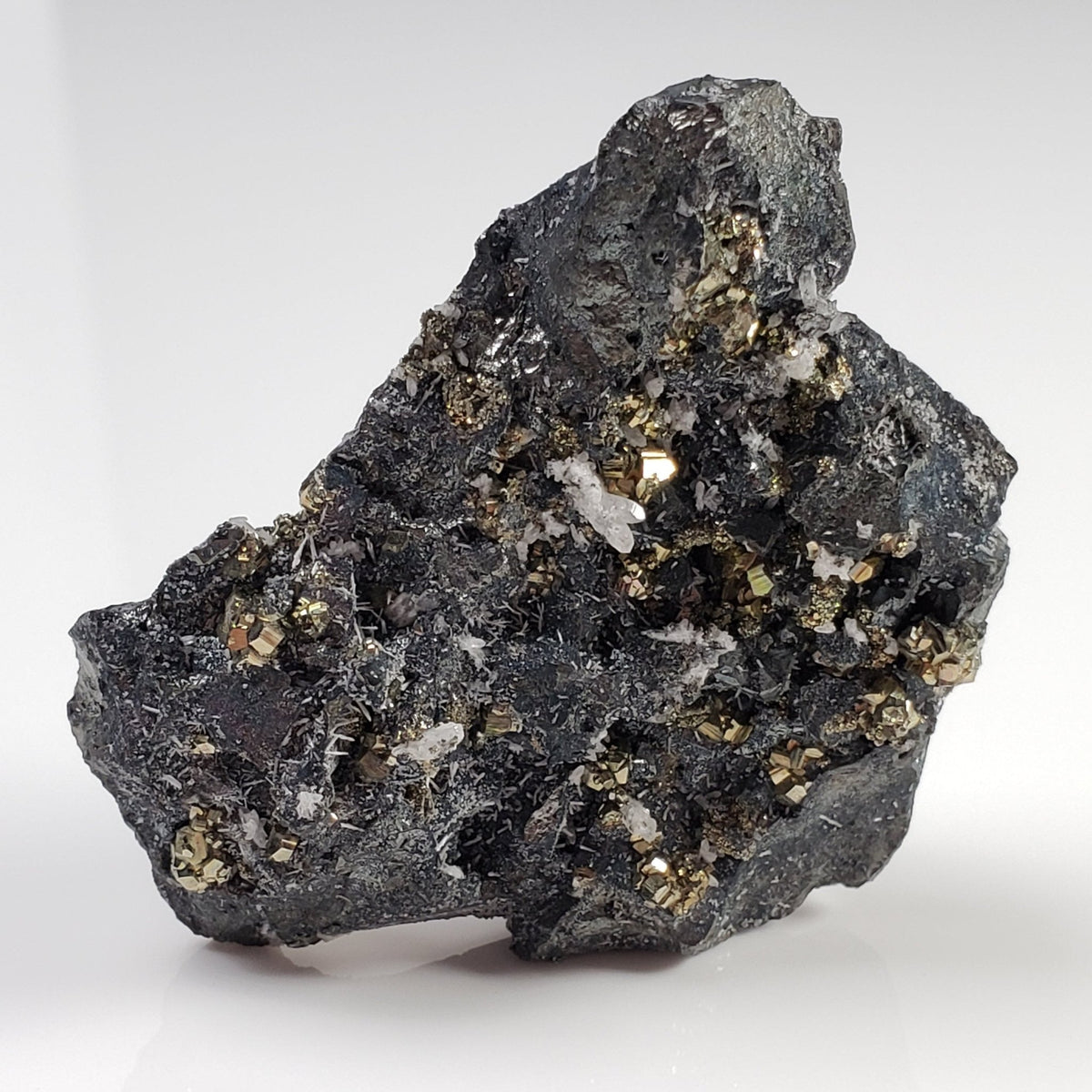  Tetrahedrite, Pyrite, Calcite and Quartz Crystal Cluster | 45 Grams | Lima Peru 1