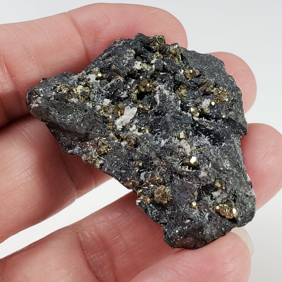  Tetrahedrite, Pyrite, Calcite and Quartz Crystal Cluster | 45 Grams | Lima Peru 6
