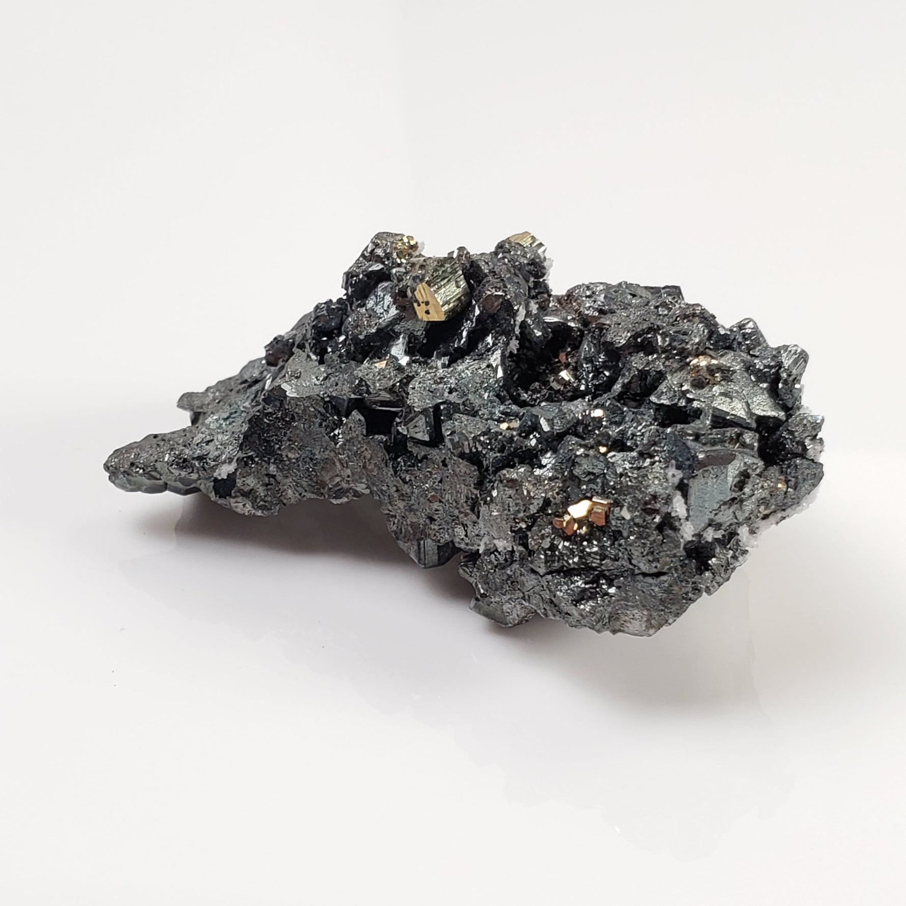  Tetrahedrite, Pyrite and Calcite Crystal Cluster | 43.8 Grams | Lima, Peru 7