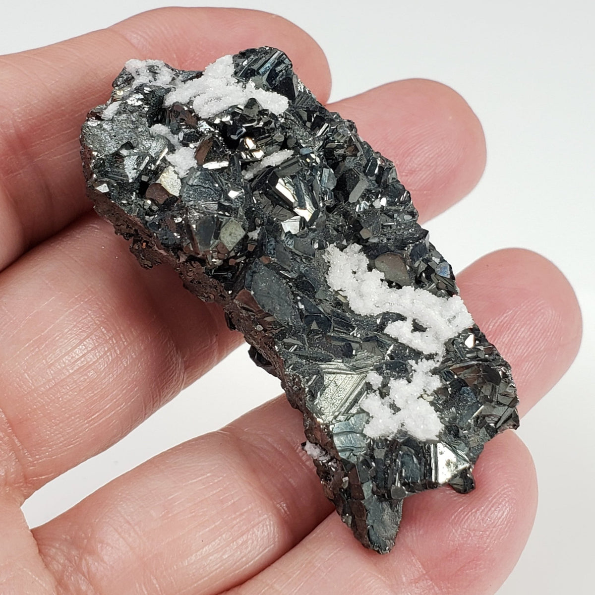  Tetrahedrite, Pyrite and Calcite Crystal Cluster | 43.8 Grams | Lima, Peru 5