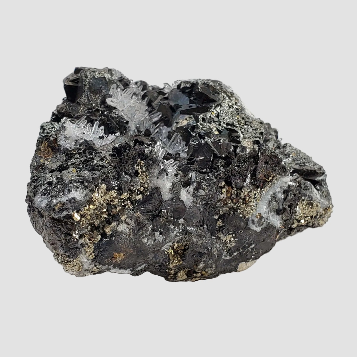  Tetrahedrite, Pyrite and Quartz Crystal Cluster | 904 Grams | Lima Peru 6