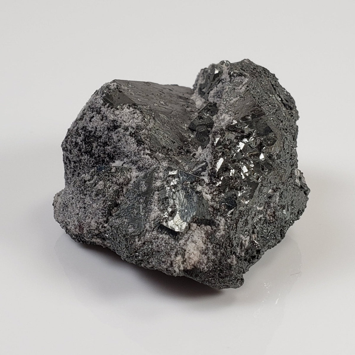  Tetrahedrite and Calcite Crystal Cluster | 63.8 Grams  | Lima, Peru 3