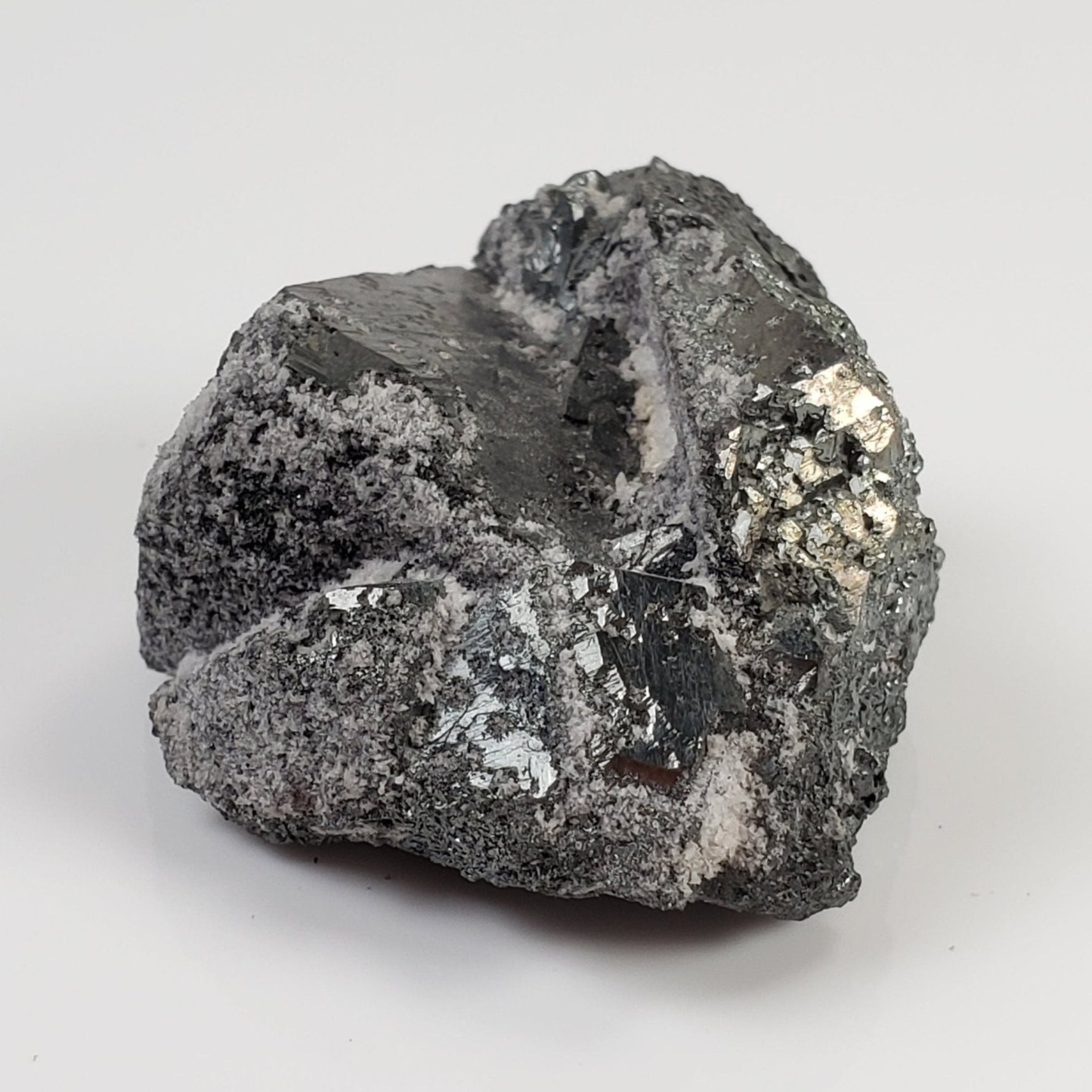  Tetrahedrite and Calcite Crystal Cluster | 63.8 Grams  | Lima, Peru 4