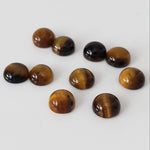 Tigers Eye | 10 Piece Gemstone Lot  Round Cabochon | Golden Brown | 10.1tcw 3