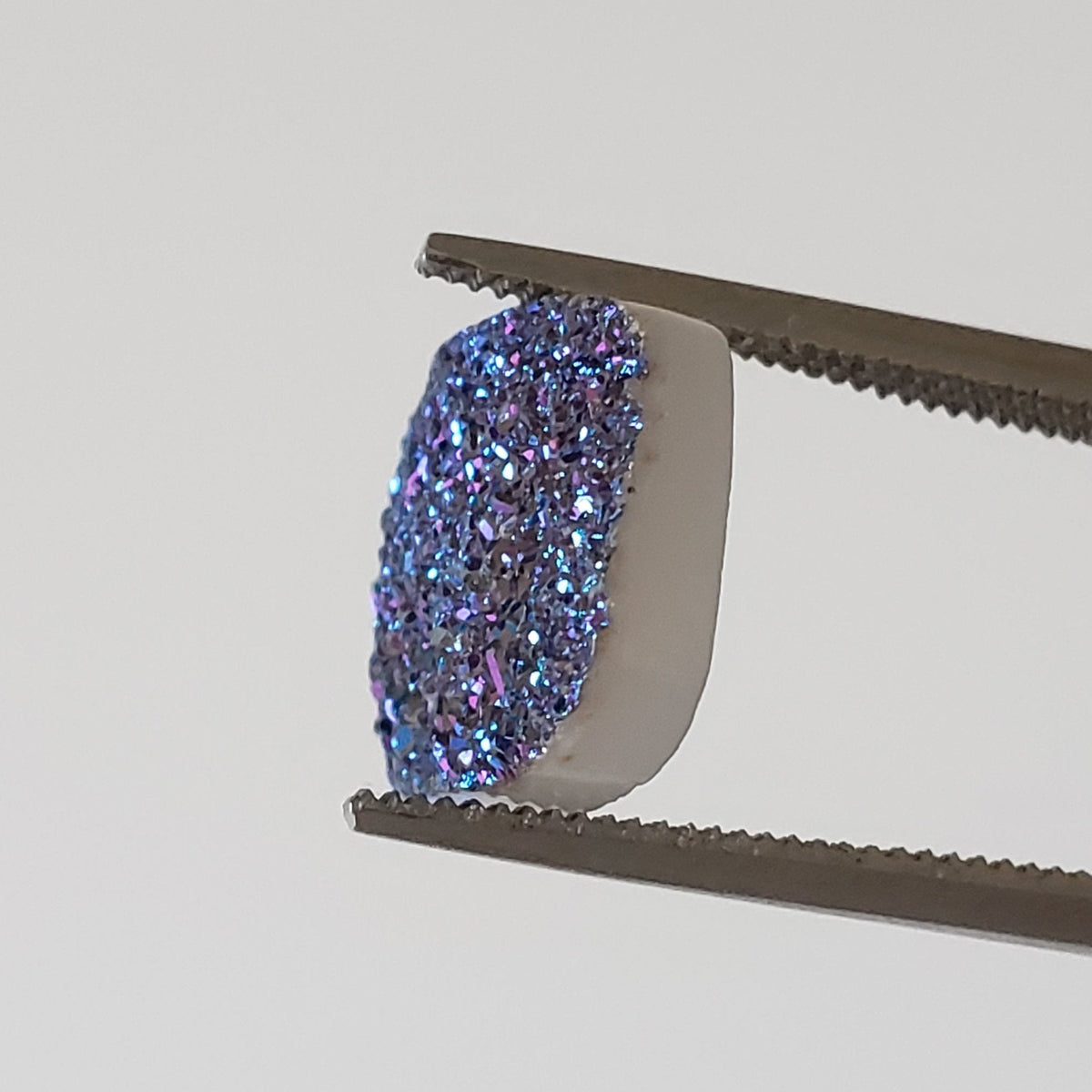  Titanium Druzy | Octagon Tablet | Rainbow Druzy | 12x10mm 3.4ct 6